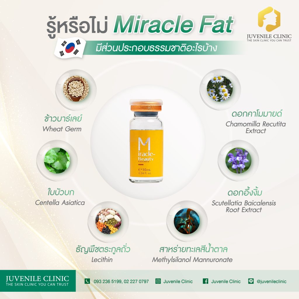 รู้หรือไม่ miracle fat ช่วยยกกระชับใบหน้า